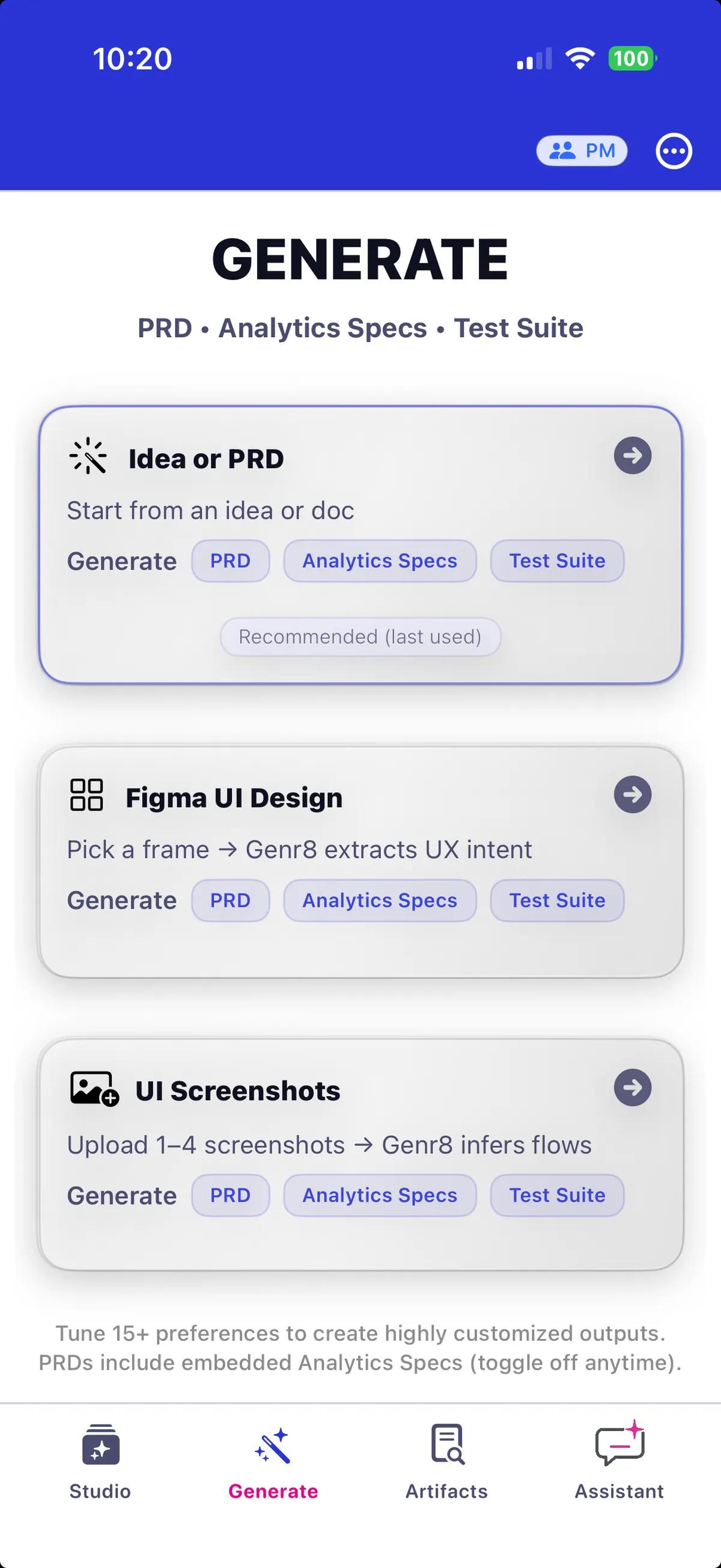 iOS — Generate