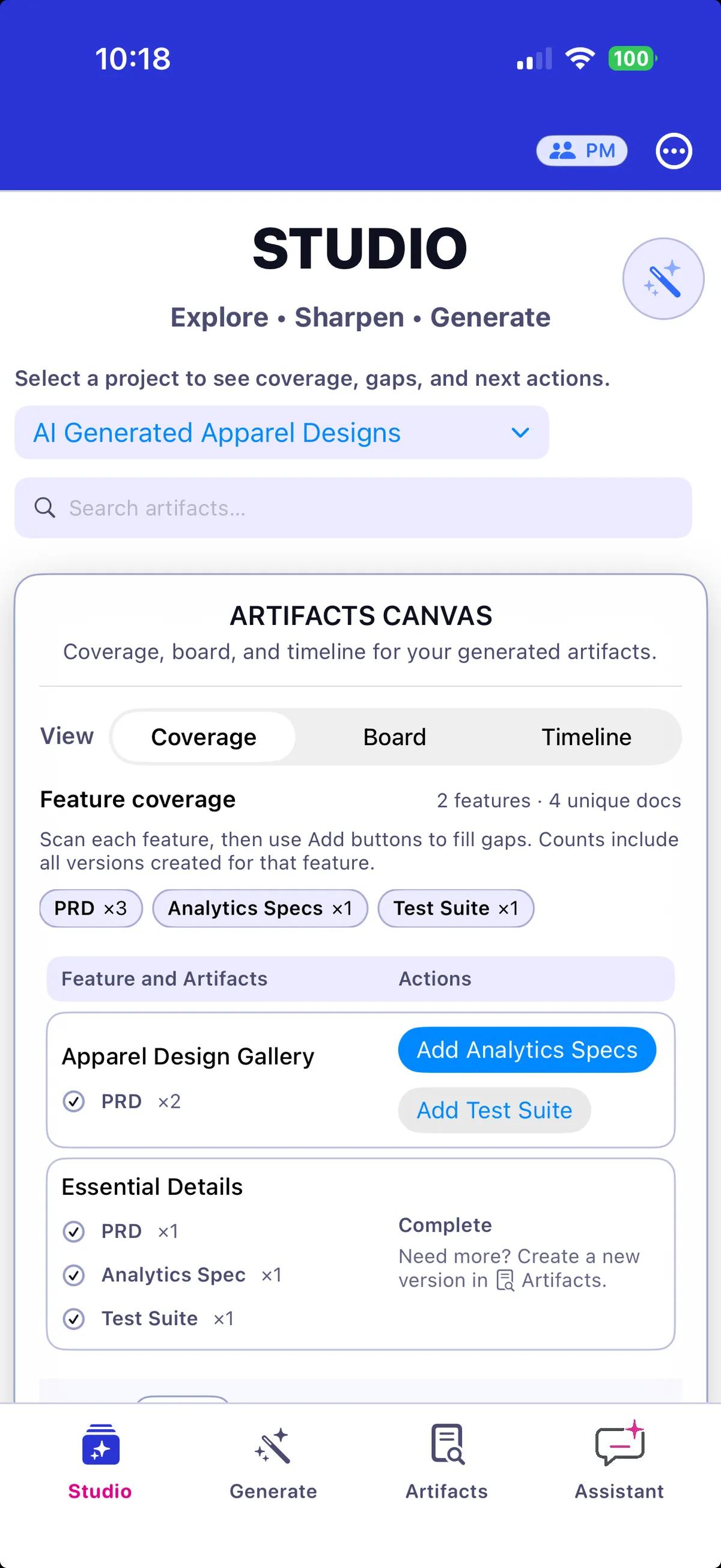 iOS — Studio (Coverage)